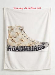 Balenciaga Distressed Sneaker Flannel Throw Blanket BA252